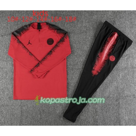 PSG Barn Tränings Sweatshirtställ Jordan Röd 2018/19